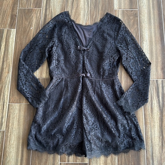 NWT By Anthropologie Long Sleeve Lace Romper - Picture 10 of 15